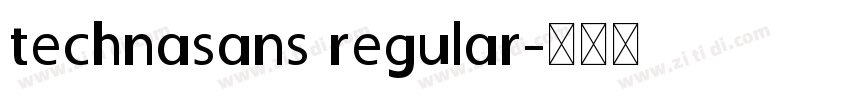 technasans regular字体转换